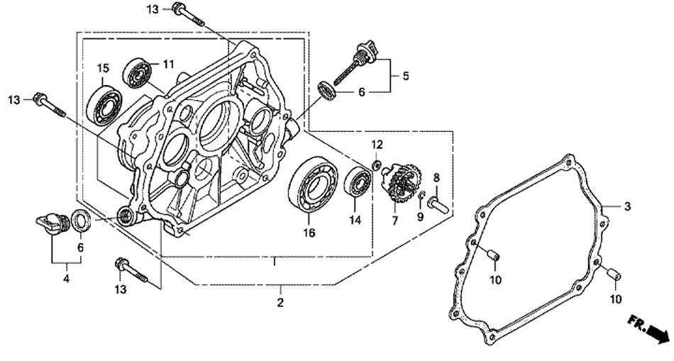  , crankcase cover honda gx390