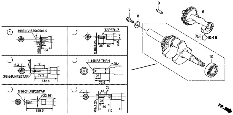  Crankshaft  honda gx 390