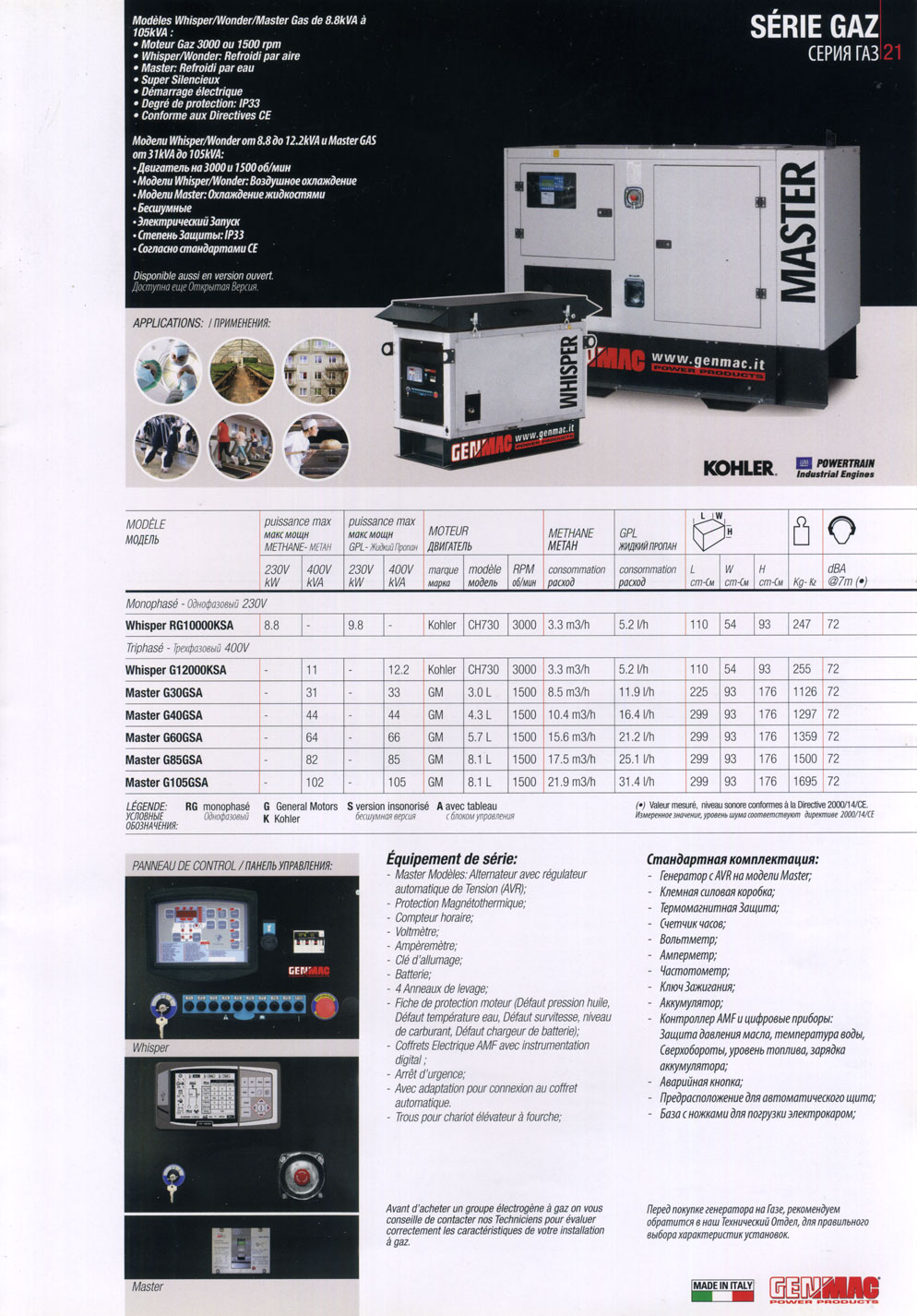 ������� ���������� Genmac - ������ Whister � Master