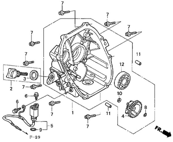 ������ ��������� Crankcase Cover Honda eu 20i