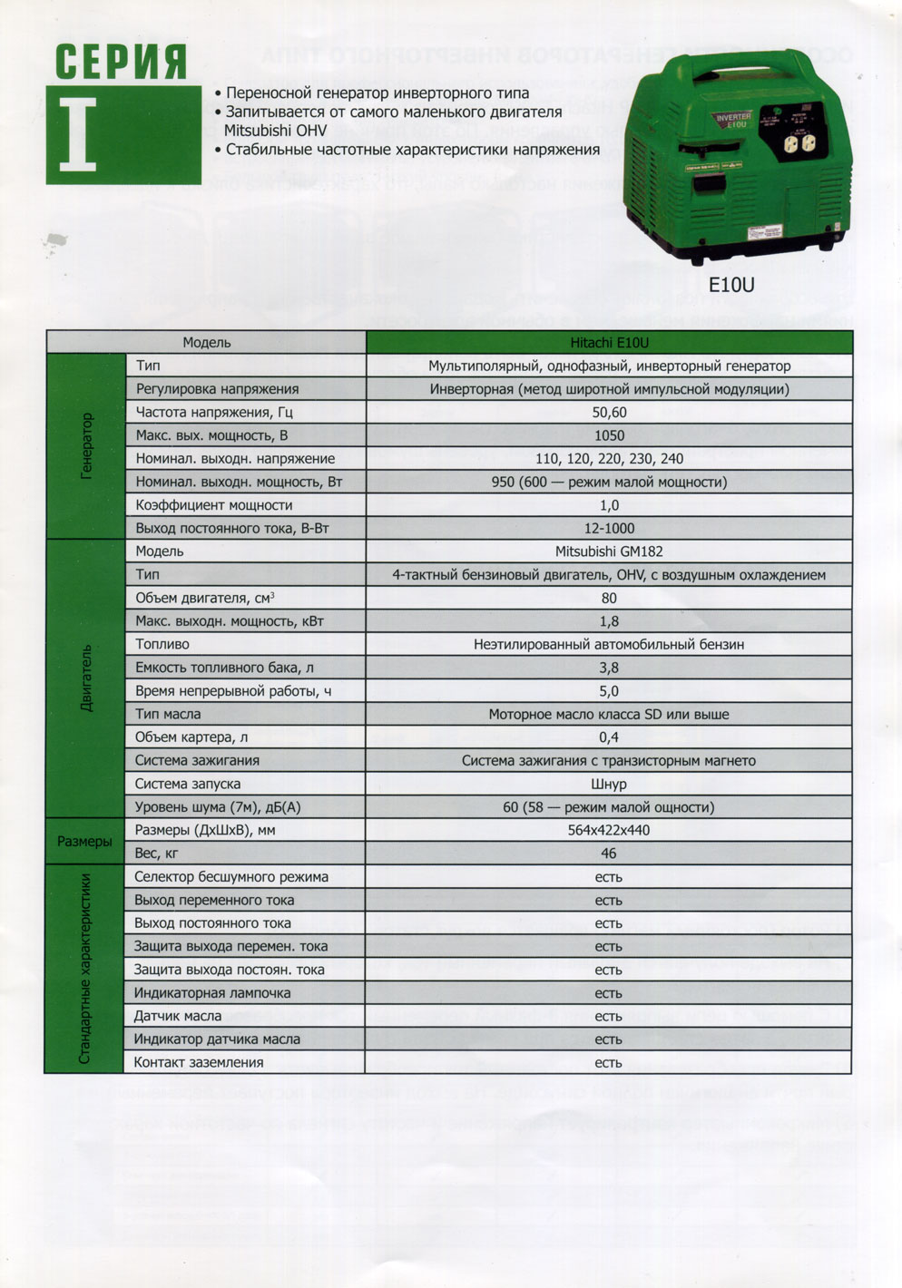 ����������� ���������� Hitachi ����� I - E10U